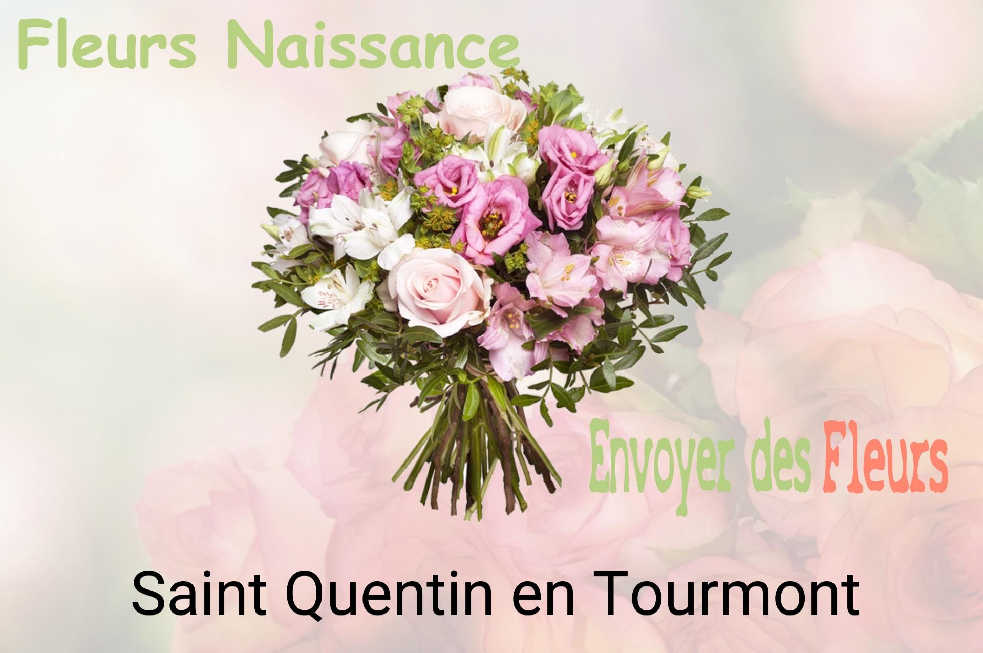 Bouquet de fleurs de naissance livré à Saint-Quentin-en-Tourmont